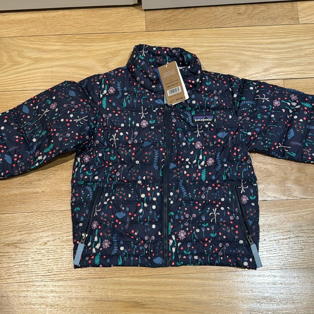 Paragonia Baby Down Sweater NWT size 3T in Forest Forage New Navy